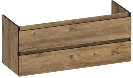 Brauer Joy Edge - Onderkast - 120 cm - met 2 Softclose Lades Greeploos en 2 Sifon Uitsparingen - Chateau