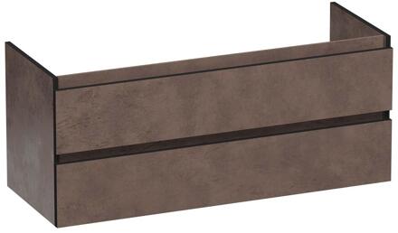 Brauer Joy Edge - Onderkast - 120 cm - met 2 Softclose Lades Greeploos en 2 Sifon Uitsparingen - Erosion