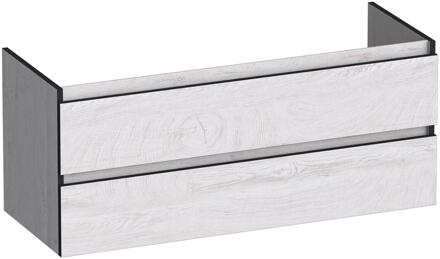 Brauer Joy Edge - Onderkast - 120 cm - met 2 Softclose Lades Greeploos en 2 Sifon Uitsparingen - Forest Seashell