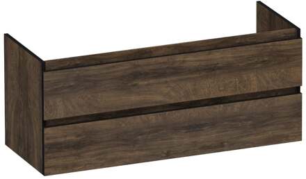 Brauer Joy Edge - Onderkast - 120 cm - met 2 Softclose Lades Greeploos en 2 Sifon Uitsparingen - Grove