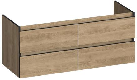 Brauer Joy Edge - Onderkast - 120 cm - met 4 Softclose Lades Greeploos en 2 Sifon Uitsparingen - Sunlit