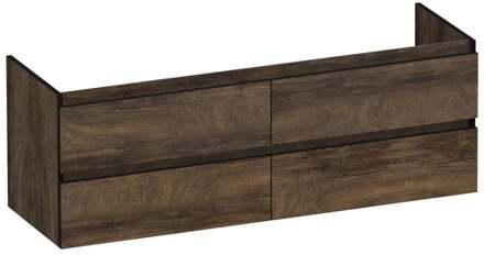 Brauer Joy Edge - Onderkast - 140 cm - met 4 Softclose Lades Greeploos en 2 Sifon Uitsparingen - Grove