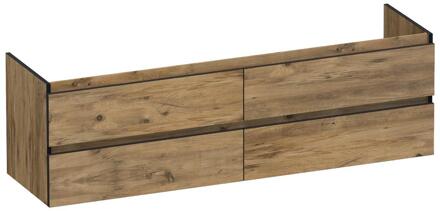 Brauer Joy Edge - Onderkast - 160 cm - met 4 Softclose Lades Greeploos en 2 Sifon Uitsparingen - Chateau