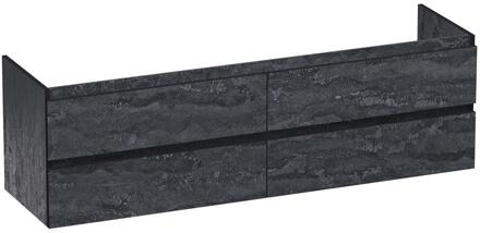 Brauer Joy Edge - Onderkast - 160 cm - met 4 Softclose Lades Greeploos en 2 Sifon Uitsparingen - Damascus