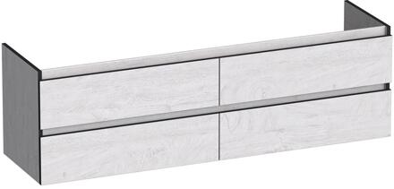 Brauer Joy Edge - Onderkast - 160 cm - met 4 Softclose Lades Greeploos en 2 Sifon Uitsparingen - Forest Seashell