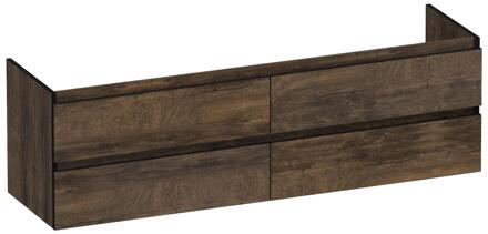 Brauer Joy Edge - Onderkast - 160 cm - met 4 Softclose Lades Greeploos en 2 Sifon Uitsparingen - Grove