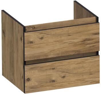 Brauer Joy Edge Onderkast 60 cm - met 2 Softclose Lades Greeploos en 1 Sifon Uitsparing - Chateau