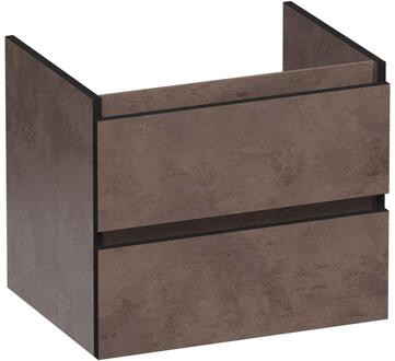 Brauer Joy Edge Onderkast 60 cm - met 2 Softclose Lades Greeploos en 1 Sifon Uitsparing - Erosion
