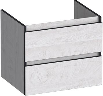 Brauer Joy Edge Onderkast 60 cm - met 2 Softclose Lades Greeploos en 1 Sifon Uitsparing - Forest Seashell