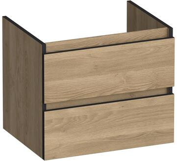 Brauer Joy Edge Onderkast 60 cm - met 2 Softclose Lades Greeploos en 1 Sifon Uitsparing - Sunlit