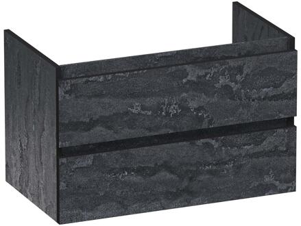 Brauer Joy Edge Onderkast 80 cm - met 2 Softclose Lades Greeploos en 1 Sifon Uitsparing - Damascus