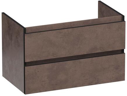 Brauer Joy Edge Onderkast 80 cm - met 2 Softclose Lades Greeploos en 1 Sifon Uitsparing - Erosion