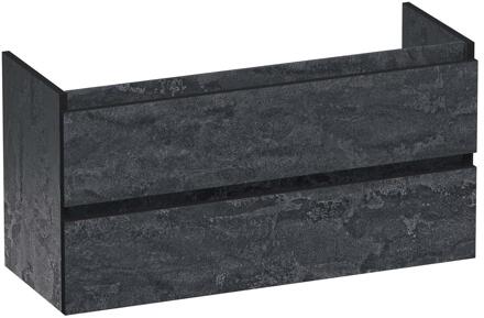 Brauer Joy Edge - Onderkast Ondiep - 100 cm - met 2 Softclose Lades Greeploos en 1 Sifon Uitsparing - Damascus