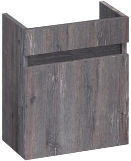 Brauer Joy Fonteinkast - 40 cm - 1 Deur - Greeploos - Linksdraaiend - Driftwood