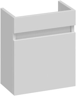 Brauer Joy Fonteinkast - 40 cm - met 1 Deur Greeploos Linksdraaiend - Hoogglans Wit