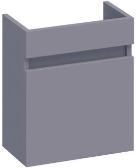Brauer Joy Fonteinkast - 40 cm - met 1 Deur Greeploos Linksdraaiend - Mat Grijs