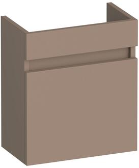 Brauer Joy Fonteinkast - 40 cm - met 1 Deur Greeploos Linksdraaiend - Mat Mokka