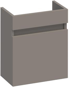 Brauer Joy Fonteinkast - 40 cm - met 1 Deur Greeploos Rechtsdraaiend - Mat Taupe