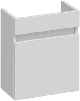 Brauer Joy Fonteinkast - 40 cm - met 1 Deur Greeploos Rechtsdraaiend - Mat Wit