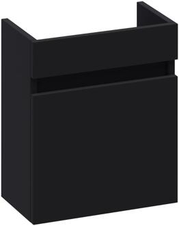 Brauer Joy Fonteinkast - 40 cm - met 1 Deur Greeploos Rechtsdraaiend - Mat Zwart