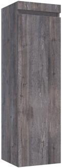 Brauer Joy - Hoge Kast - 120 cm - 1 Deur - Greeploos - Linksdraaiend - Driftwood