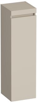 Brauer Joy - Hoge Kast - 120 cm - 1 Deur - Greeploos - Linksdraaiend - Mat Beige