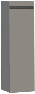 Brauer Joy - Hoge Kast - 120 cm - 1 Deur - Greeploos - Rechtsdraaiend - Mat Taupe