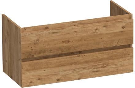 Brauer Joy - Onderkast - 100 cm - met 2 Softclose Lades Greeploos en 1 Sifon Uitsparing - Chateau