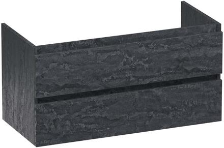 Brauer Joy - Onderkast - 100 cm - met 2 Softclose Lades Greeploos en 1 Sifon Uitsparing - Damascus