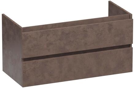 Brauer Joy - Onderkast - 100 cm - met 2 Softclose Lades Greeploos en 1 Sifon Uitsparing - Erosion