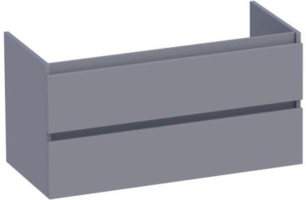 Brauer Joy - Onderkast - 100 cm - met 2 Softclose Lades Greeploos en 1 Sifon Uitsparing - Mat Grijs