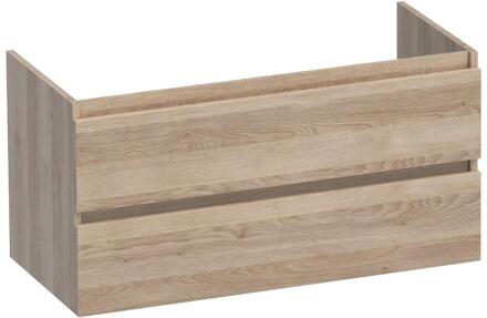 Brauer Joy - Onderkast - 100 cm - met 2 Softclose Lades Greeploos en 1 Sifon Uitsparing - Sunlit