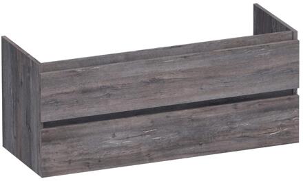 Brauer Joy - Onderkast - 120 cm - met 2 Softclose Lades Greeploos en 1 Sifon Uitsparing - Driftwood