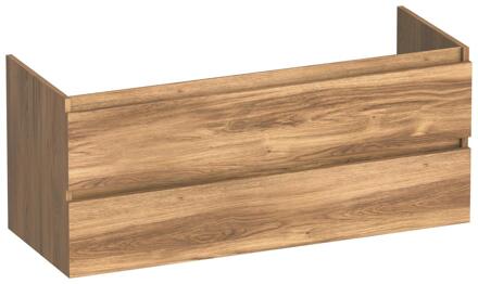 Brauer Joy - Onderkast - 120 cm - met 2 Softclose Lades Greeploos en 1 Sifon Uitsparing - Honey