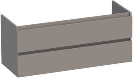 Brauer Joy - Onderkast - 120 cm - met 2 Softclose Lades Greeploos en 1 Sifon Uitsparing - Mat Taupe