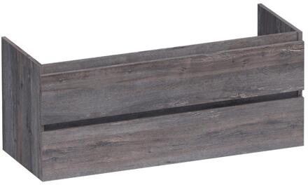 Brauer Joy - Onderkast - 120 cm - met 2 Softclose Lades Greeploos en 2 Sifon Uitsparingen - Driftwood