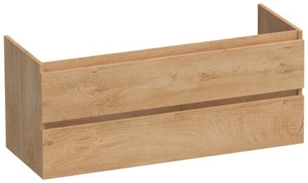 Brauer Joy - Onderkast - 120 cm - met 2 Softclose Lades Greeploos en 2 Sifon Uitsparingen - Forest Tan