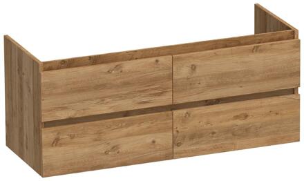 Brauer Joy - Onderkast - 120 cm - met 4 Softclose Lades Greeploos en 2 Sifon Uitsparingen - Chateau