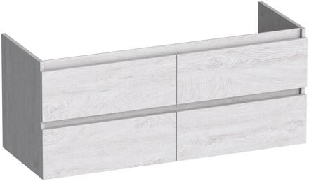 Brauer Joy - Onderkast - 120 cm - met 4 Softclose Lades Greeploos en 2 Sifon Uitsparingen - Forest Seashell