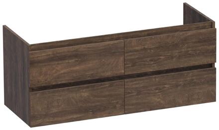 Brauer Joy - Onderkast - 120 cm - met 4 Softclose Lades Greeploos en 2 Sifon Uitsparingen - Grove