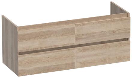 Brauer Joy - Onderkast - 120 cm - met 4 Softclose Lades Greeploos en 2 Sifon Uitsparingen - Sunlit