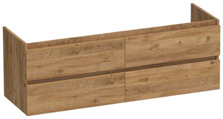 Brauer Joy - Onderkast - 140 cm - met 4 Softclose Lades Greeploos en 2 Sifon Uitsparingen - Chateau