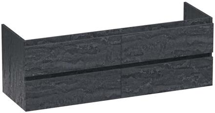 Brauer Joy - Onderkast - 140 cm - met 4 Softclose Lades Greeploos en 2 Sifon Uitsparingen - Damascus