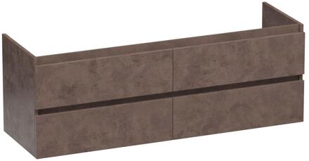 Brauer Joy - Onderkast - 140 cm - met 4 Softclose Lades Greeploos en 2 Sifon Uitsparingen - Erosion