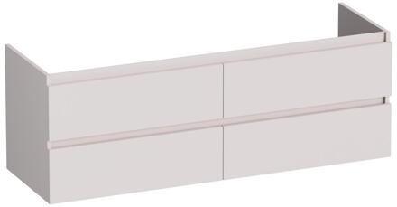 Brauer Joy - Onderkast - 140 cm - met 4 Softclose Lades Greeploos en 2 Sifon Uitsparingen - Mat Zand