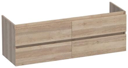 Brauer Joy - Onderkast - 140 cm - met 4 Softclose Lades Greeploos en 2 Sifon Uitsparingen - Sunlit