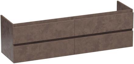 Brauer Joy - Onderkast - 160 cm - met 4 Softclose Lades Greeploos en 2 Sifon Uitsparingen - Erosion
