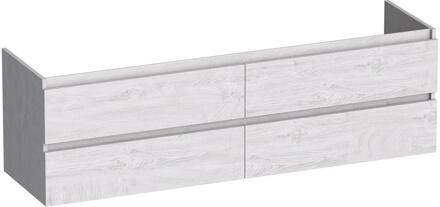 Brauer Joy - Onderkast - 160 cm - met 4 Softclose Lades Greeploos en 2 Sifon Uitsparingen - Forest Seashell