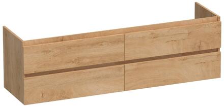 Brauer Joy - Onderkast - 160 cm - met 4 Softclose Lades Greeploos en 2 Sifon Uitsparingen - Forest Tan