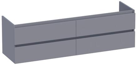 Brauer Joy - Onderkast - 160 cm - met 4 Softclose Lades Greeploos en 2 Sifon Uitsparingen - Mat Grijs